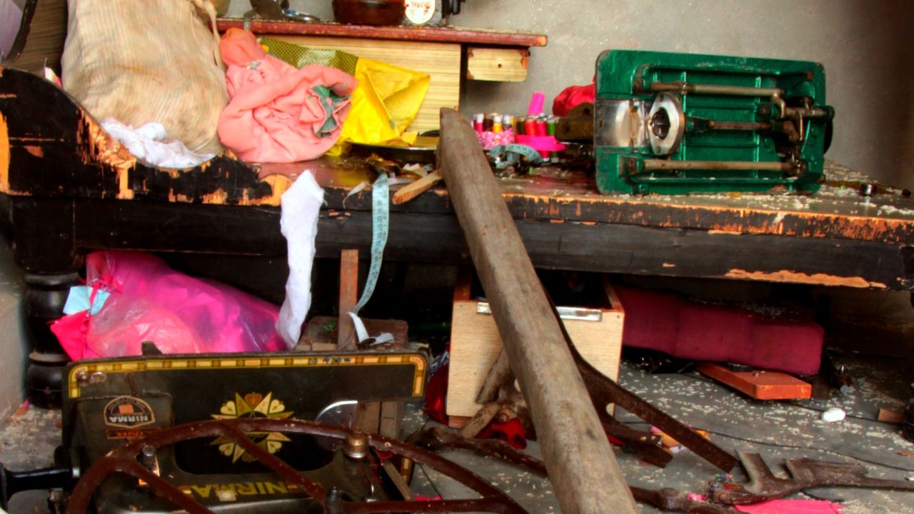 A corner of Akhlaq's ransacked room is pictured.