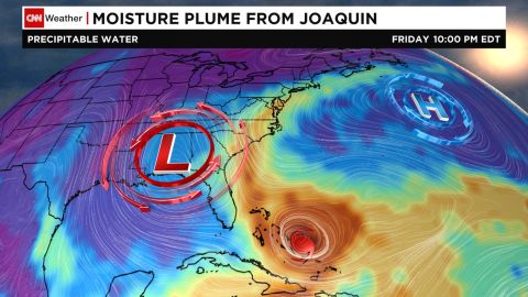 While Hurricane Joaquin is predicted to miss the U.S., water connected to the storm is feeding torrential rain on the East Coast.