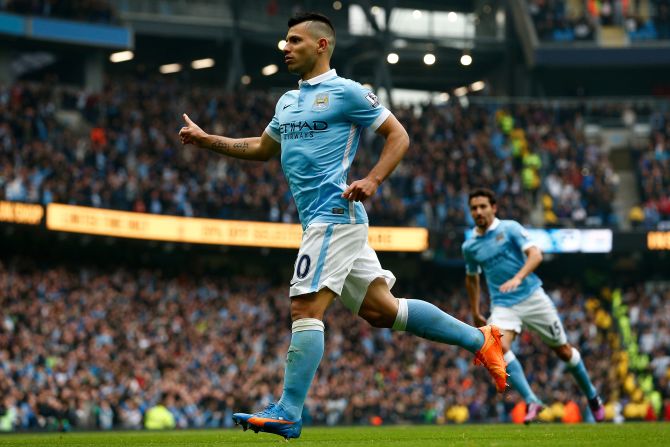 The Argentine completed his hat-trick in eight minutes as City led 3-1. 