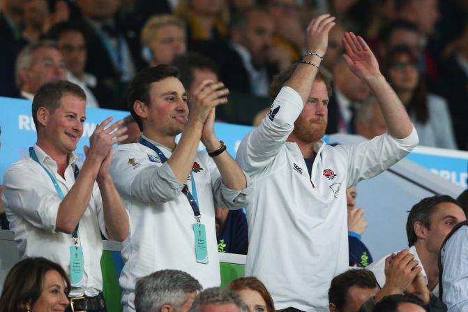 Prince Harry, far right, was also left disappointed.