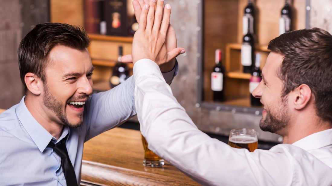 Some guests could do without the high-fiving of the business bar boozer. 