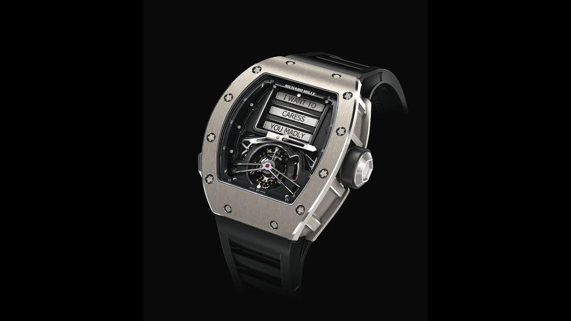 Richard Mille's RM 69 Erotic Tourbillon had some visitors blushing, with suggestive messages found on its watch face.