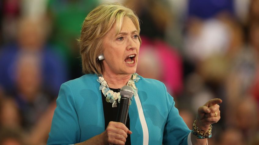 Democratic presidential candidate Hillary Clinton speaks about gun control during her campaign stop at the Broward College Ð Hugh Adams Central Campus on October 2, 2015 in Davie, Florida.