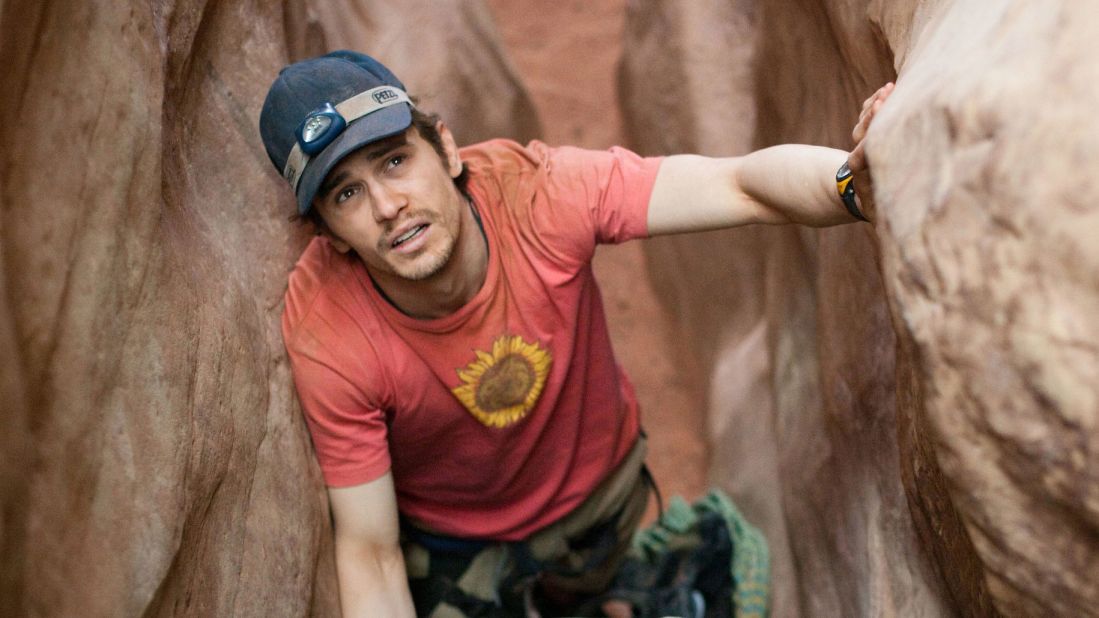 James Franco spent five days trapped by a boulder in the remote Utah desert in 2010's "127 Hours." The movie was based on the true story of mountaineer Aron Ralston, who amputated his own right forearm to free himself.