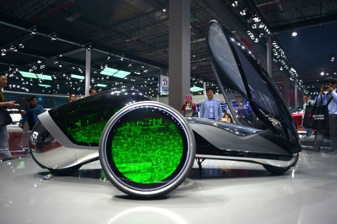If you want to drive into the future, step inside the elegant, single-seat Toyota FV2, an electric personal pod that spans three meters in length. It was conceived as a proof of concept to influence the design of future personal vehicles.