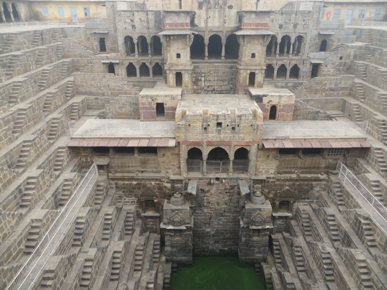 Chand Baori (in Rajasthan) is one of India's more famous stepwells. Lautman has visited over 120 of them. 