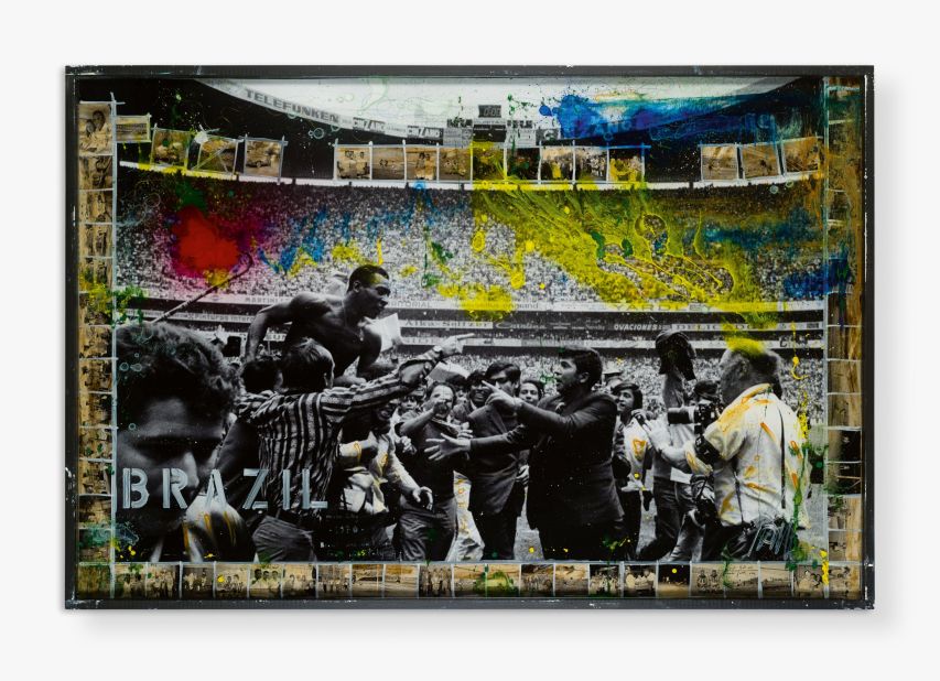 Raphael Mazzucco's work depicts Pele at the 1970 World Cup, which Brazil won. But Pele's aims were more modest when he started playing soccer: "The most I ever thought was that my dad was a good football player, he scored a lot of goals. His name was Dondinho. I wanted to be like him."