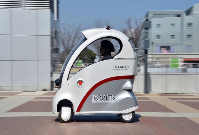 The acronym stands for "Robot for Personal Intelligent Transport System,"meaning that this microcar can autonomously pick up and drop off a passenger to any destination previously set through a smartphone app. The vehicle can also be controlled by a joystick in the cockpit. 