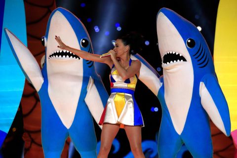 Did you already forget about Left Shark, of Katy Perry Super Bowl halftime show fame? For shame! Dress up in ocean blue and cut a fin out of cardboard that you can decorate with tin foil or construction paper. Or if you've got an old Hotdog on a Stick uniform lying around, you can <a href="https://pbs.twimg.com/media/B8zZLVwIgAAAqFa.jpg" target="_blank" target="_blank">be Katy herself</a>.