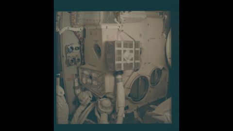 A close-up of the "mailbox" solution that saved the astronauts aboard Apollo 13.