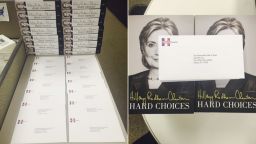 Copies of Former Secretary of State Hillary Clinton's book, "Hard Choices," with letters to members of the GOP presidential field.