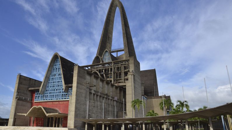 The Basilica of Higuey is one of the most important symbols in the Dominican Republic. The huge arch is about 262 feet high and gives the impression of praying hands.