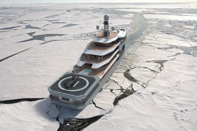 Vessels breaking their way through Antarctic ice may be nothing new -- but for a luxury ship, it's unheard of. The SeaXplorer, however, is able to break new ground. Its designers say the patented Sea Axe double-acting hull means it can thrust through challenging ice up to a meter thick -- a result of <a href="index.php?page=&url=https%3A%2F%2Fvimeo.com%2F140630765" target="_blank" target="_blank">thousands of hours invested into research and development.</a>