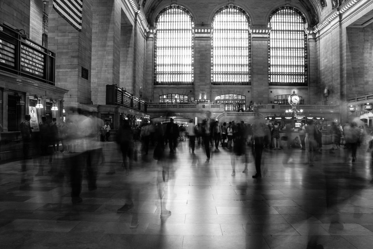 Anthony Armstrong wanted to capture the energy of Grand Central Station in New York so he used a long exposure "to help emphasize the motion and bustle of the people."