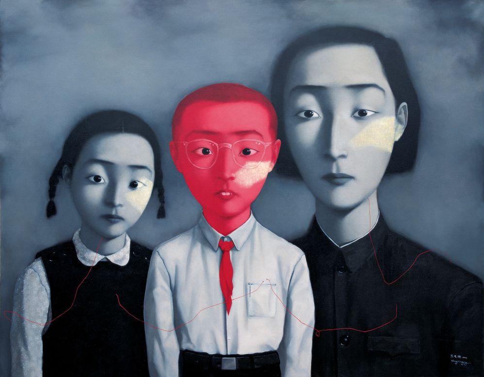 Above is the work of Zhang Xiaogang, a famous Chinese artist whose works will be on show. His "Big Family" series, which offers a surreal take on family portraits during China's Cultural Revolution, includes pieces that are valued at over $10 million. 