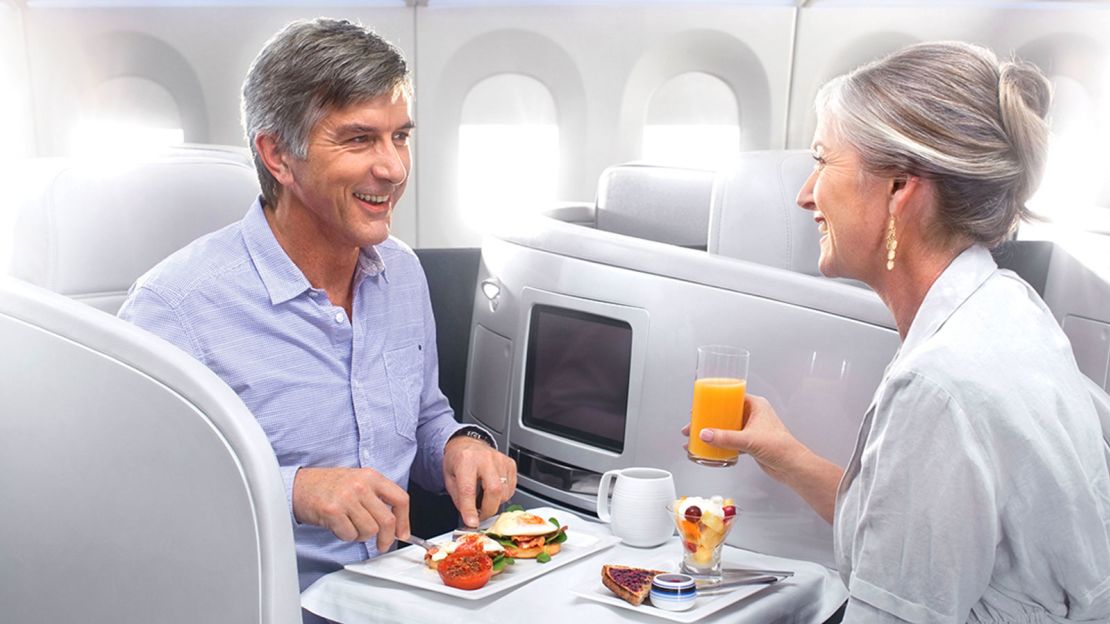 Breakfast of champions: Air New Zealand impressed across the board. 