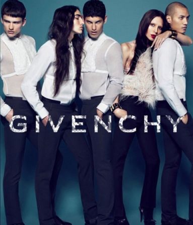 Givenchy became the first major fashion brand to turn the camera -- spotlight -- on a trans model. Lea T (second right), a close friend to the brand's creative director Riccardo Tisci, was shot by Mert & Marcus for the Fall-Winter 2015 campaign. 