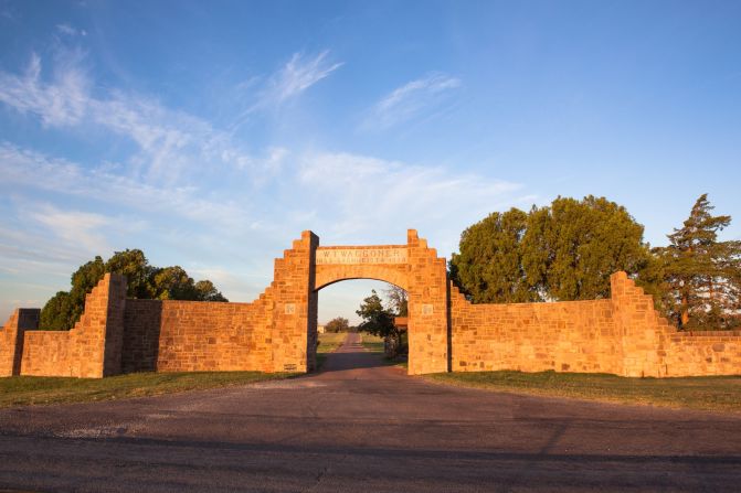 The entrance to Waggoner Ranch, which the Wall Street Journal says could be sold by the end of the year. It was priced at $725 million.