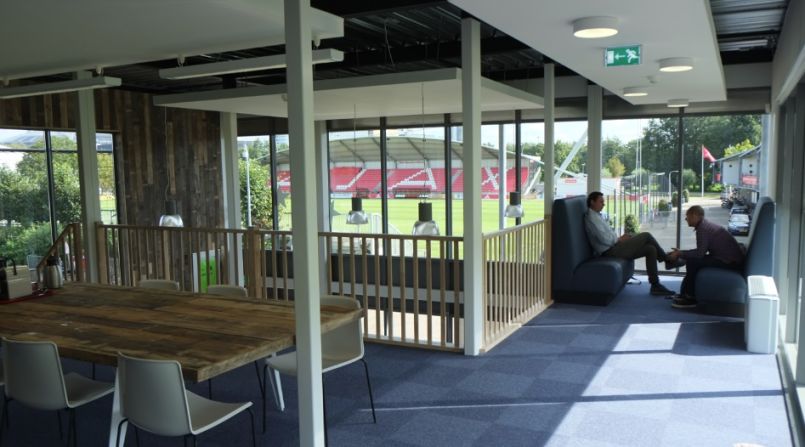 The school over looks the first-team training pitch and the club's stadium, the Amsterdam Arena -- inspiring a new generation to emulate their heroes.