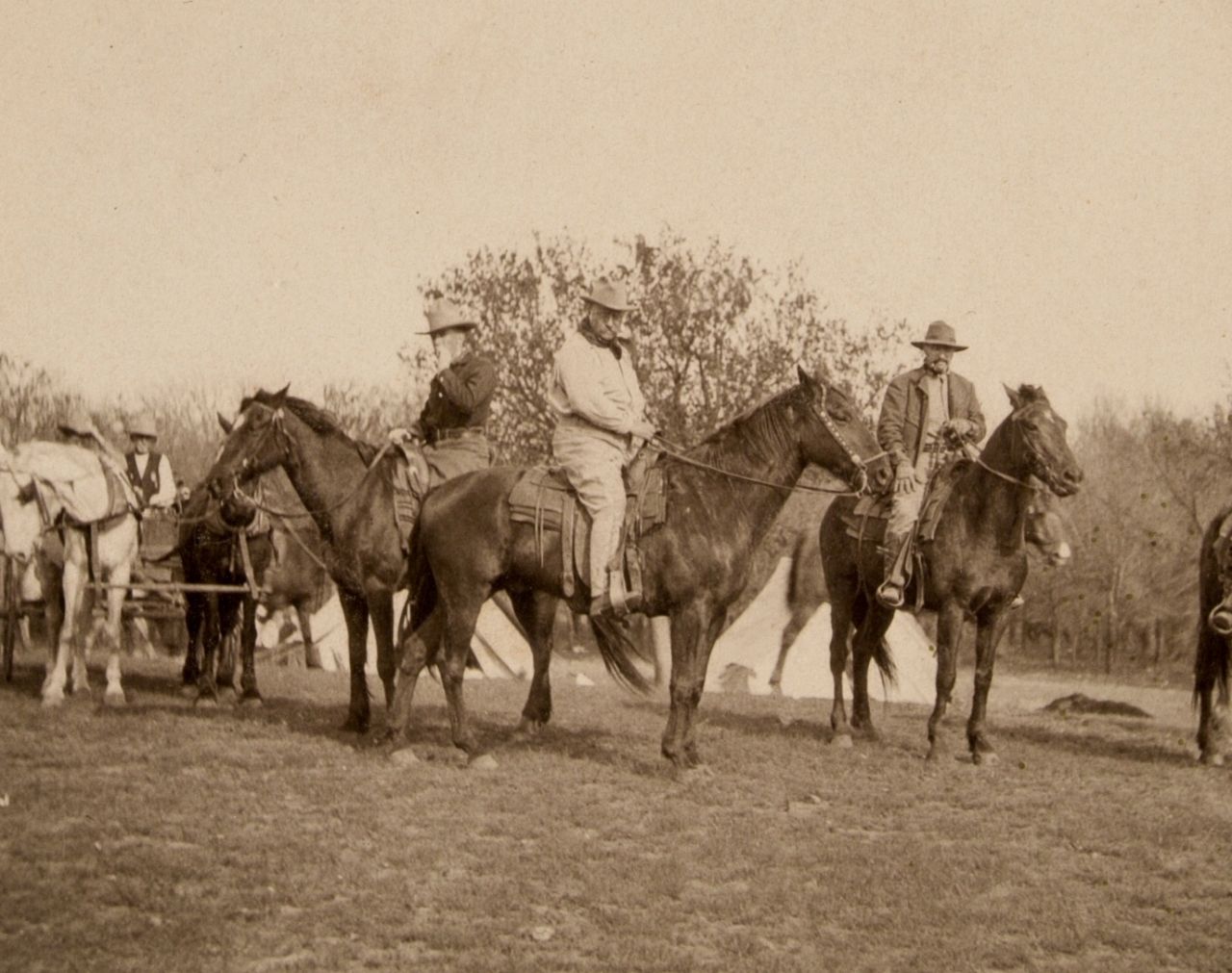 Waggoner Ranch has a rich history. Among its more illustrious visitors was the former American president Theodore Roosevelt (center).