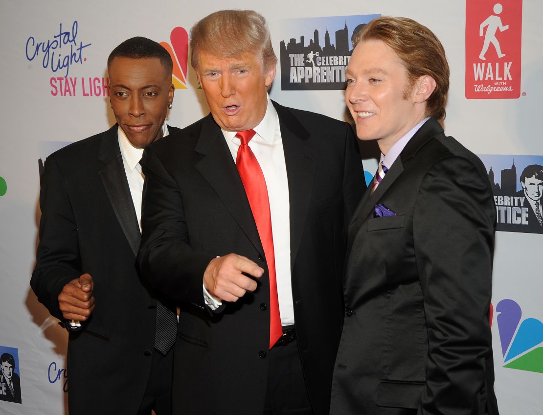 Arsenio Hall, Donald Trump and Clay Aiken attend  the "Celebrity Apprentice" Live Finale at American Museum of Natural History on May 20, 2012 in New York City.