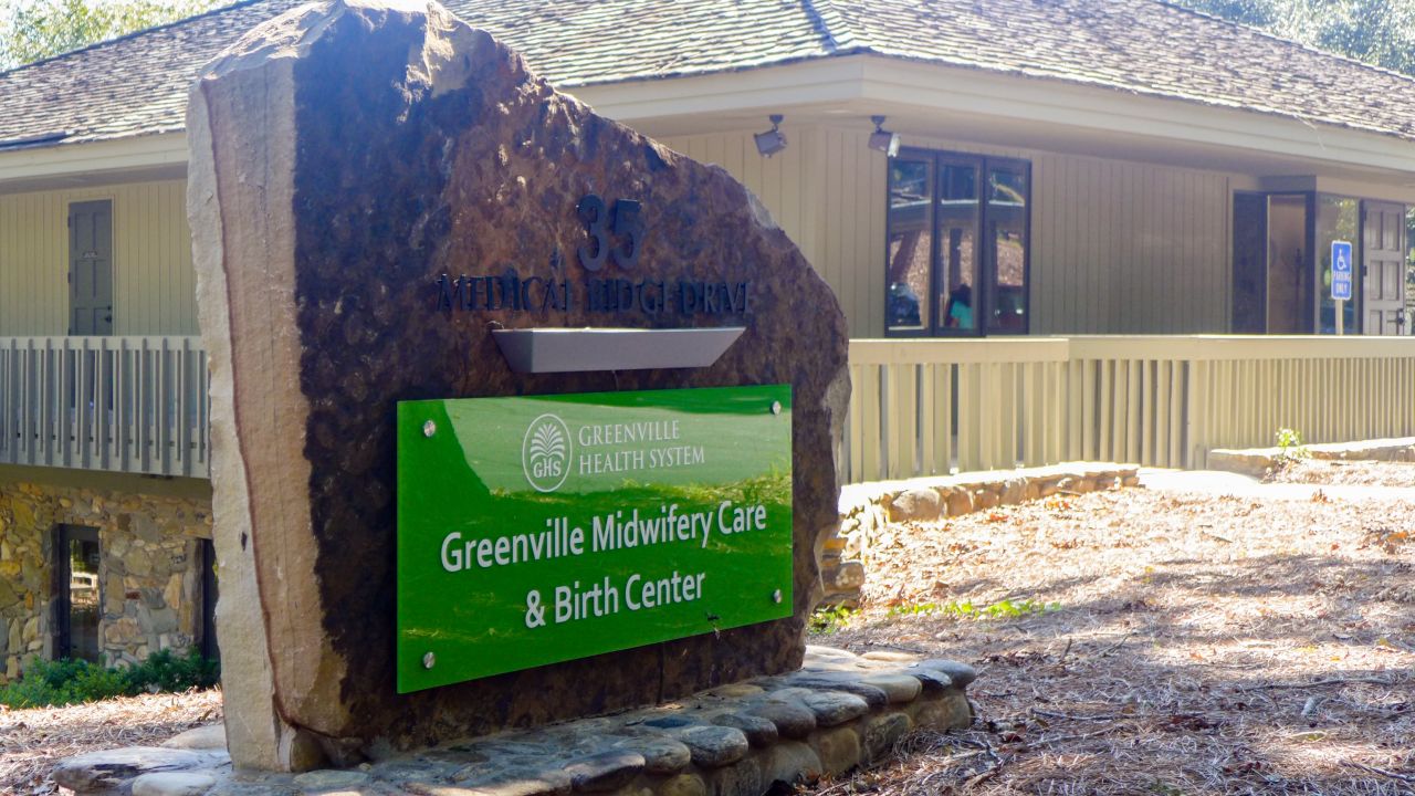 The Greenville Midwifery Center and Birth Center has a basic clinic staffed by midwives and an upscale birth center with three birthing rooms.