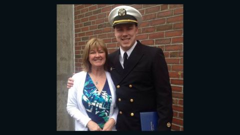 Dylan Meklin with his mother