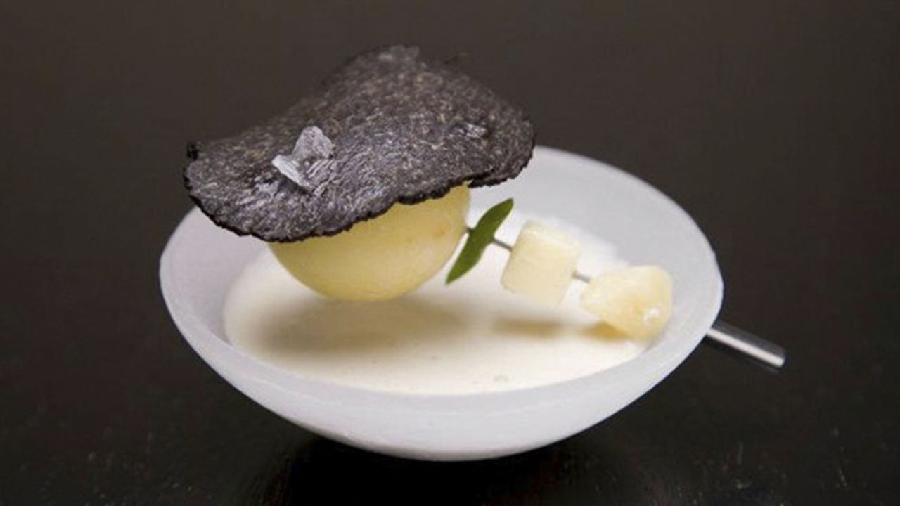 Hot Potato Cold Potato, one of Alinea's beloved forays into molecular gastronomy.