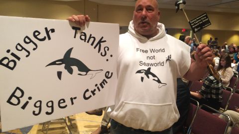 Joey Racano with Ocean Outfall Group made his sentiments known.
