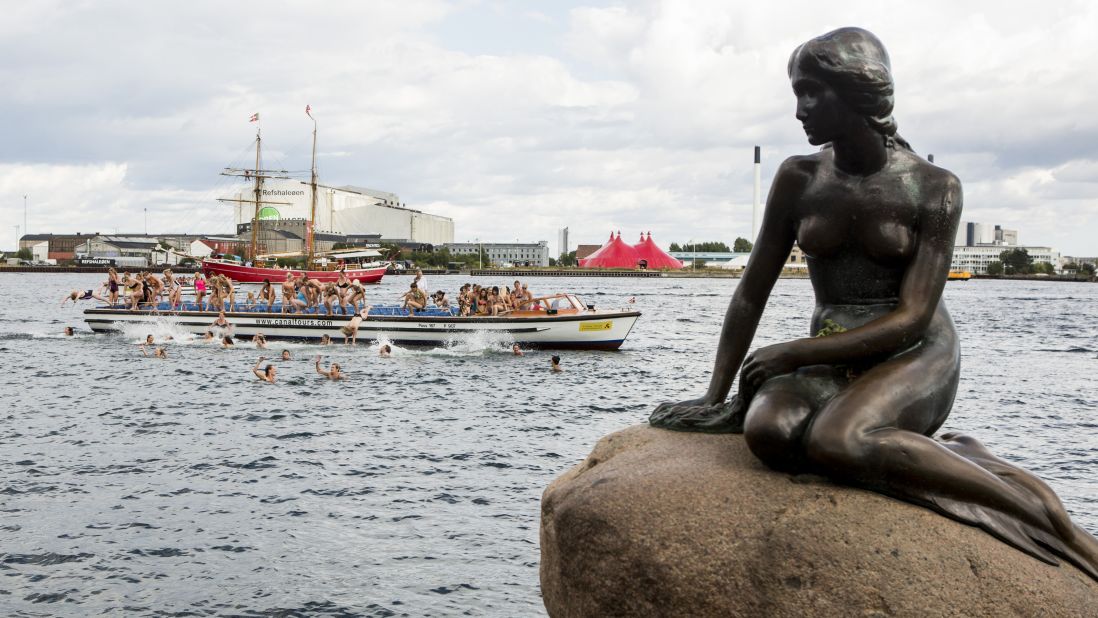 Andersen's "Little Mermaid" is also immortalized in a <a href="http://www.visitcopenhagen.com/copenhagen/the-little-mermaid-gdk586951" target="_blank" target="_blank">bronze statue </a>that sits on the shores of the Langelinie in Copenhagen, Denmark.<br /><br />The sculpture, a gift from Danish brewer Carl Jacobsen to the city of Copenhagen, turned 100 years old on August 23, 2013. 