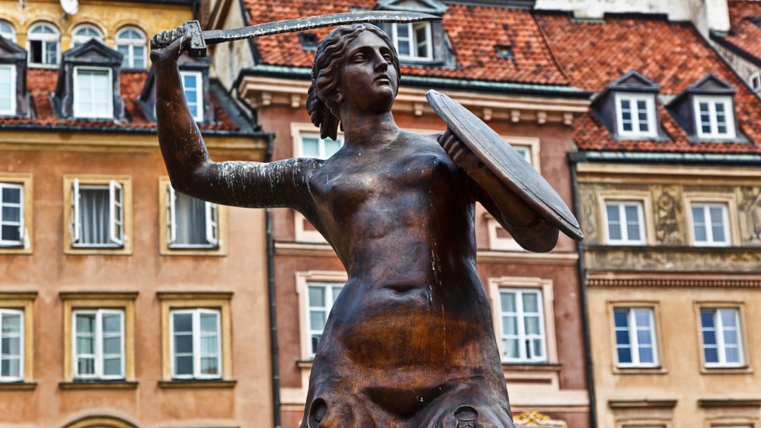 A statue of the <a href="http://www.warsawtour.pl/en/tourist-attractions/mermaid-statue-pomnik-syrenki-2053.html" target="_blank" target="_blank">Mermaid of Warsaw,</a> otherwise known as Syrenka, sits in the city's Old Town. Syrenka has long been a symbol of the city, though originally appeared on the coat of arms as a male figure with the tail of a dragon. <br /><br />Designed by Konstanty Hegel in 1855, the original Syrenka statue has since been replaced with sturdier copy after a spate of vandalism. According to one legend, Syrenka is the Little Mermaid's sister and they become separated in the Baltic Sea.