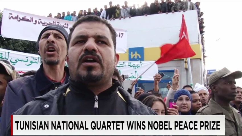 Nobel Peace Prize Awarded To Tunisias National Dialogue Quartet Cnn 
