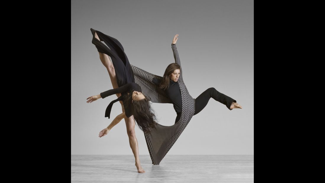 Ha-Chi Yu and Alexandra Karigan Farrior in 2011. The majority of the photos in the book involve an improvisational approach. "Out of this improvisation comes a moment that can't be part of a dance," Greenfield said. "It becomes more of a personal moment, a moment about expressive gestures. And they're often, I call them, enigmatic or ambiguous moments."
