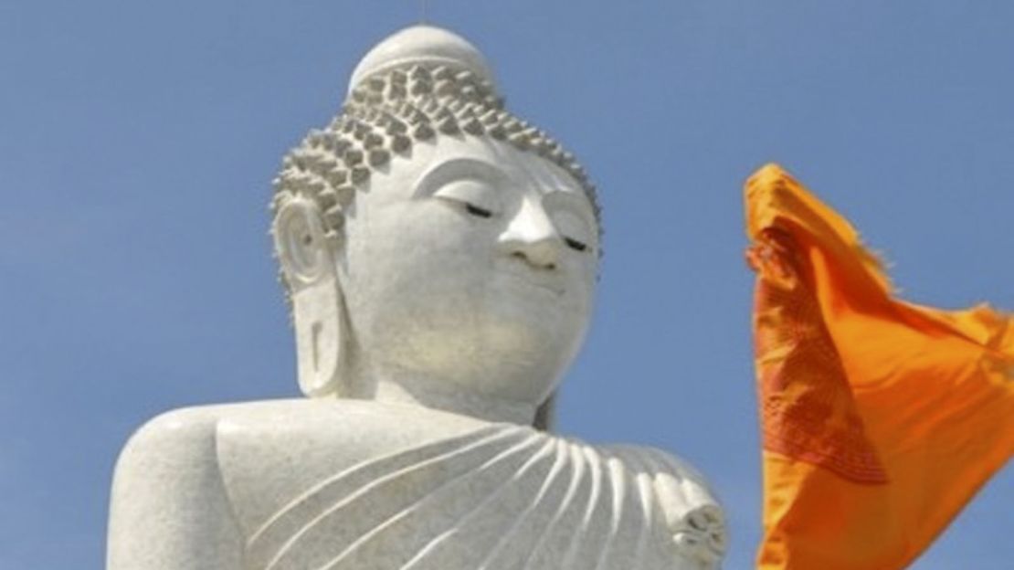 The smiling Big Buddha stands 45 meters high at some 400 meters above sea level.