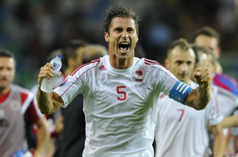 Lorik Cana is one of Albania's most famous players. Cana, who captains the team, plays for French side Nantes, while his previous clubs include Paris Saint-Germain and Lazio.