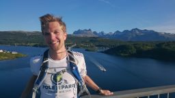 Erlend Moster Knudsen is running from far-northern Norway to Paris to raise awareness about climate change.