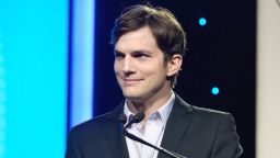 Actor Ashton Kutcher speaks at the Human Rights Watch Voices For Justice Dinner at The Beverly Hilton Hotel on November 12, 2013 in Beverly Hills, California. 