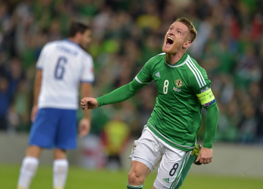 Northern Ireland reached its first major tournament in 30 years, topping Group F by one point from Romania. 