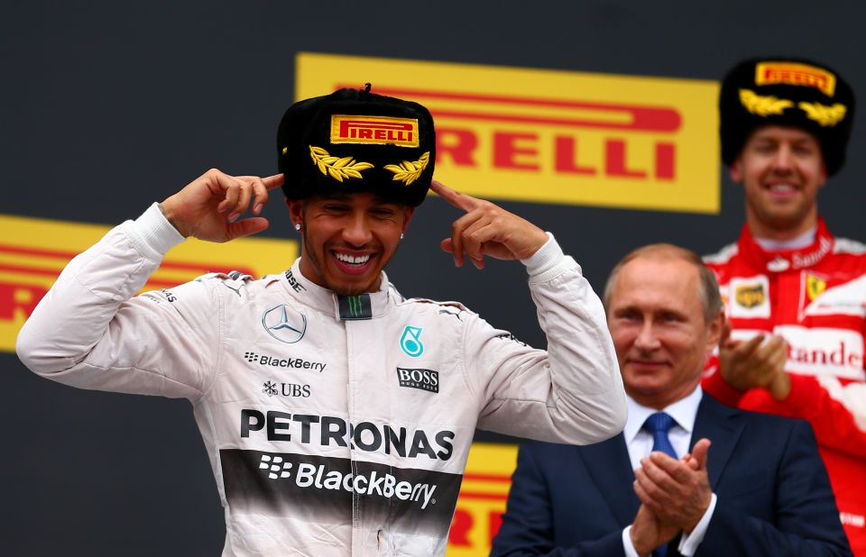 Hamilton <a href="https://twitter.com/LewisHamilton/status/653470320213512194" target="_blank" target="_blank">said on his Twitter page that he "loved" the Ushanka fur hat</a>, which carried the logo of F1's tire sponsor Pirelli. The Italian company has reportedly won the tender to extend its contract for another three years.