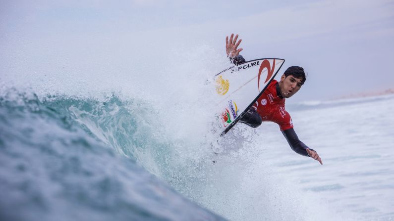 Gabriel Medina competes in a World Surf League event in Hossegor, France, on Sunday, October 11. The Brazilian <a href="index.php?page=&url=http%3A%2F%2Fwww.worldsurfleague.com%2Fposts%2F151220%2Fgabriel-medina-france-10" target="_blank" target="_blank">scored a perfect 10</a> during the fourth round.