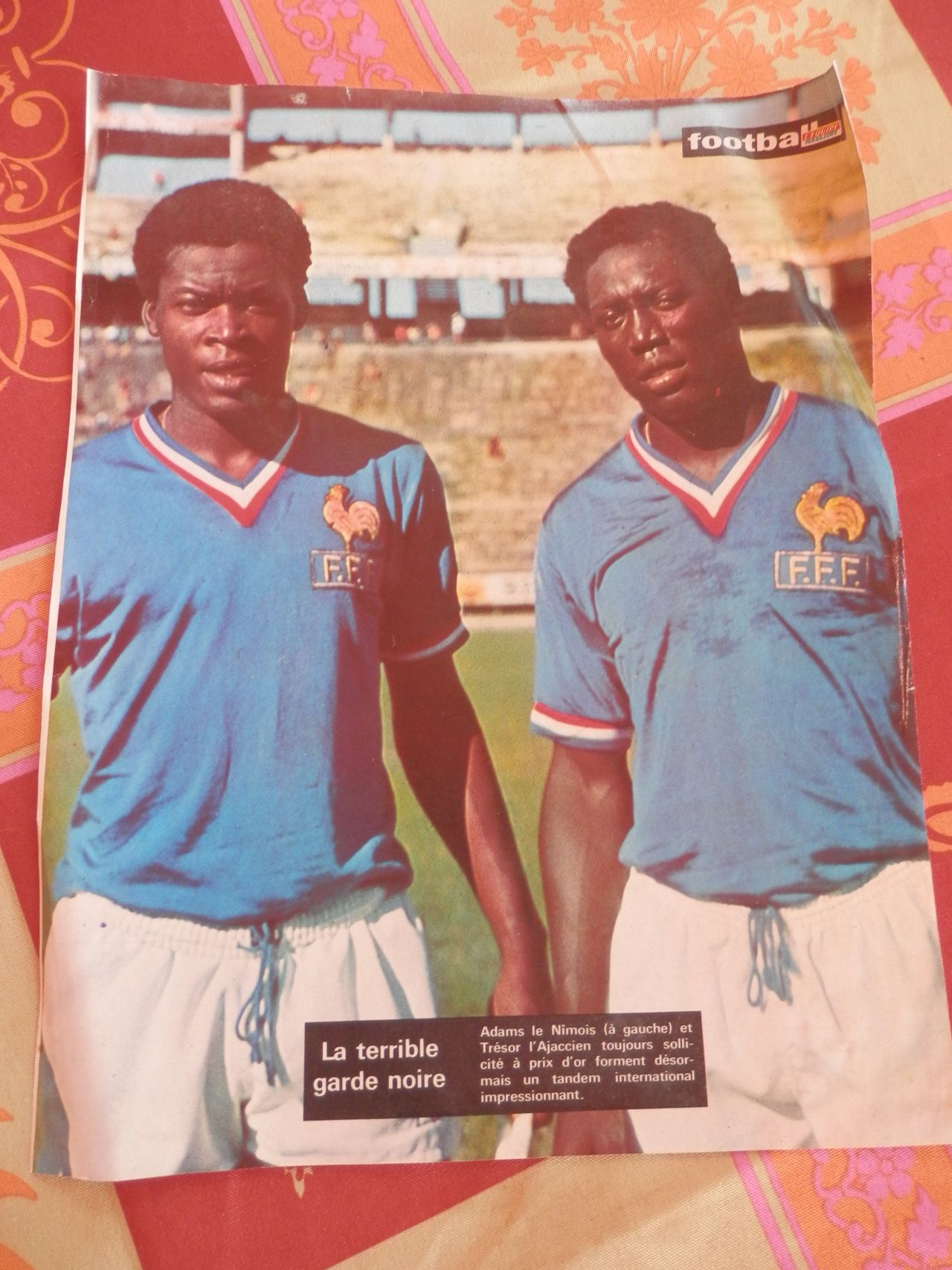 Marius Trésor (left) and Adams (right) formed a defensive unit known as the "Garde Noire" or "Black Guard." It was the first time France had ever had two Black players in the center of defense. 