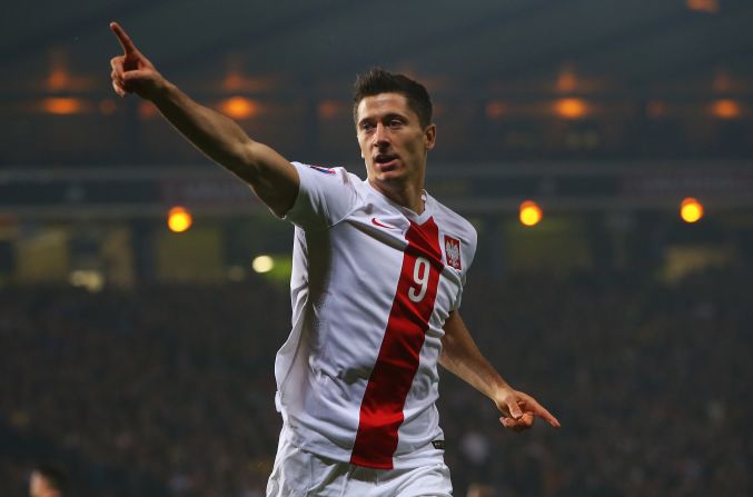 Lewandowski needs just over two minutes to add to his tally in the Euro 2016 qualifier against Scotland. He scrambled in his second of the night in the last minute to help Poland secure a vital 2-2 draw in Glasgow. Remarkably, his 13 goals in Euro 2016 qualifying were more than the total managed by 29 competing countries, and equaled David Healy's record. 