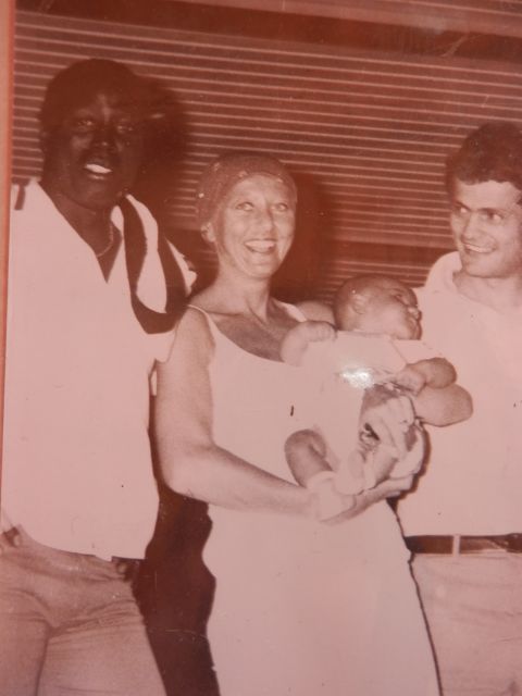 Jean-Pierre and Bernadette celebrate the birth of son Laurent in 1969. Their eldest son, who now lives in Corsica, was 11 when his father's accident occurred. 