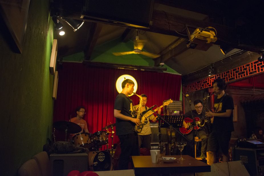 Another hutong bar, Jianghu features two jazz jam sessions every Tuesday starting at 9 p.m. No cover change. <em>7 Dongmianhua Hutong, Jiaodaokou Nandajie Dongcheng District; +86 10 8403 2131</em>