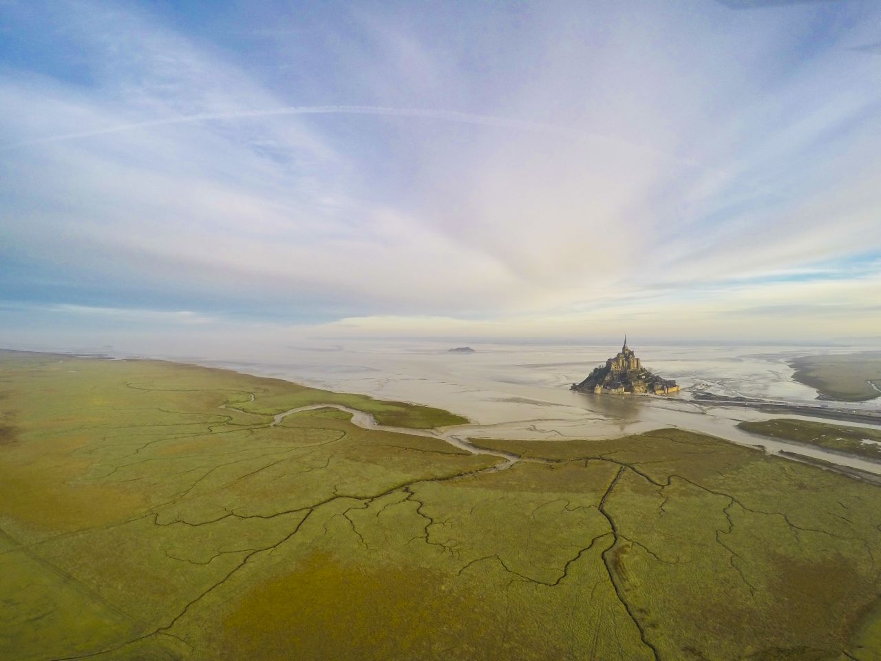 It might appear like a magical landscape from Lord of the Rings, but Mont Saint-Michel is in fact an island commune on the northwest coast of France. 