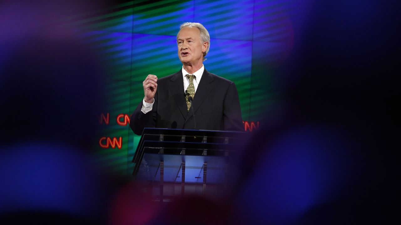 Chafee touted his experience, saying he is the only candidate who has been a mayor, senator and governor. "I have had no scandals. I've always been honest. I have the courage to take the long-term view, and I've shown good judgment," he said in his opening statement.