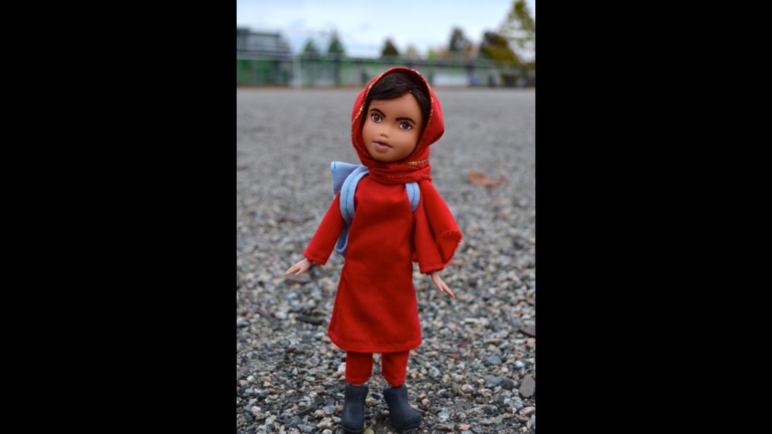 Vancouver artist Wendy Tsao's "Mighty Doll" project takes Bratz dolls -- the figures known for their garish makeup, high fashion and heels -- and turns them into women or girls she wants children to admire. This doll was remade into Malala, the Nobel-prize-winning teen activist.
