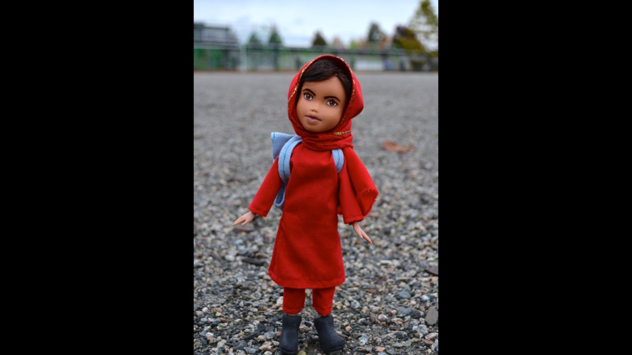 Vancouver artist Wendy Tsao's "Mighty Doll" project takes Bratz dolls -- the figures known for their garish makeup, high fashion and heels -- and turns them into women or girls she wants children to admire. This doll was remade into Malala, the Nobel-prize-winning teen activist.