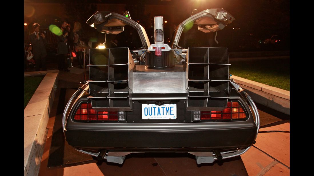 No DeLorean time travel machine is complete without a signature 'outatime' license plate.