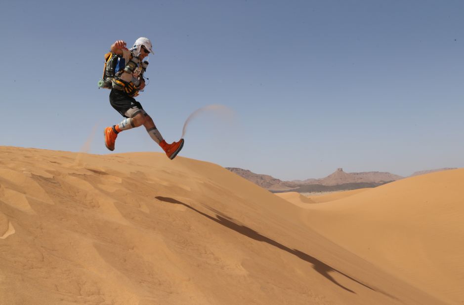 Taking place in the Moroccan Sahara Desert, the Marathon des Sables is a grueling six-day trek underneath the burning sun. The 254-kilometer race is one of the most unforgiving in the world.